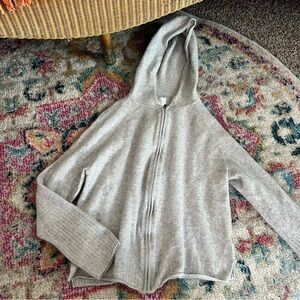 Light Gray Cashmere Hoodie